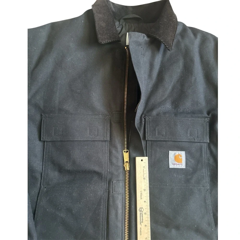 Carhartt Men's Black Traditional Coat/Arctic-Quilt Lined C003-BLK Size L Tall - Picture 7 of 9